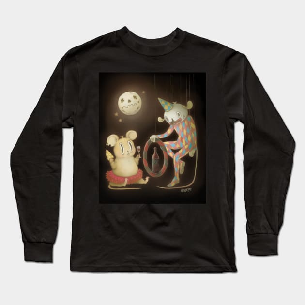 Wine and Cheese Circus for Mice Long Sleeve T-Shirt by amaeore